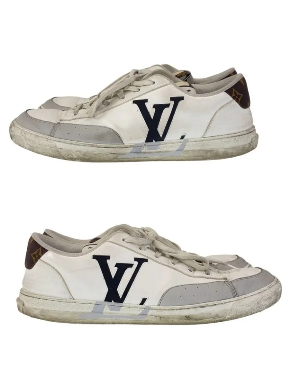 Louis Vuitton Charlie Line White Multicolor Leather Sneakers Low Cut - Picture 6 of 9